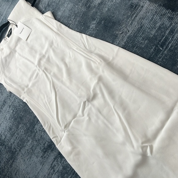 Theory Women’s 4 Cream Bi-Stretch Crepe Power Dress - Picture 5 of 9